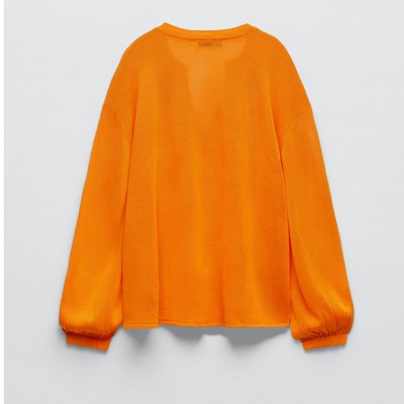 NWT ZARA ELASTIC HEM KNIT PANT AND BALLOON SLEEVE KNIT SWEATER - Picture 11 of 13